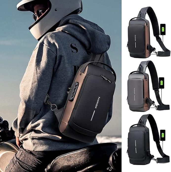 Sling Bag for Men & Women with USB charging