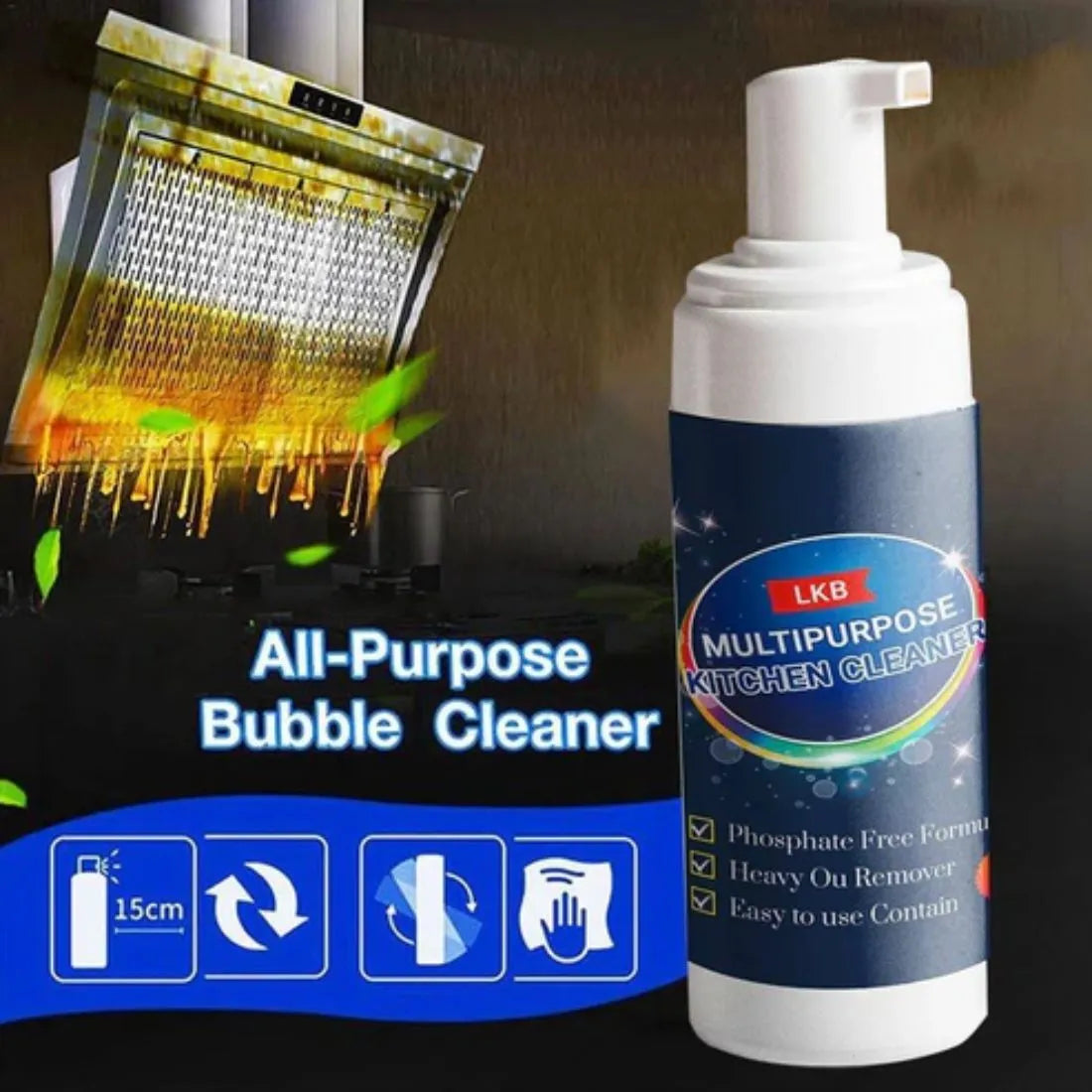 MULTI- PURPOSE KITCHEN BUBBLE CLEANER (Buy 1 Get 1 Free)