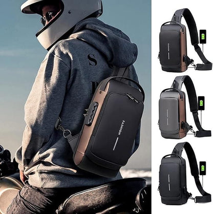 Sling Bag for Men & Women with USB charging