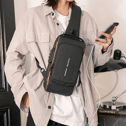 Sling Bag for Men & Women with USB charging