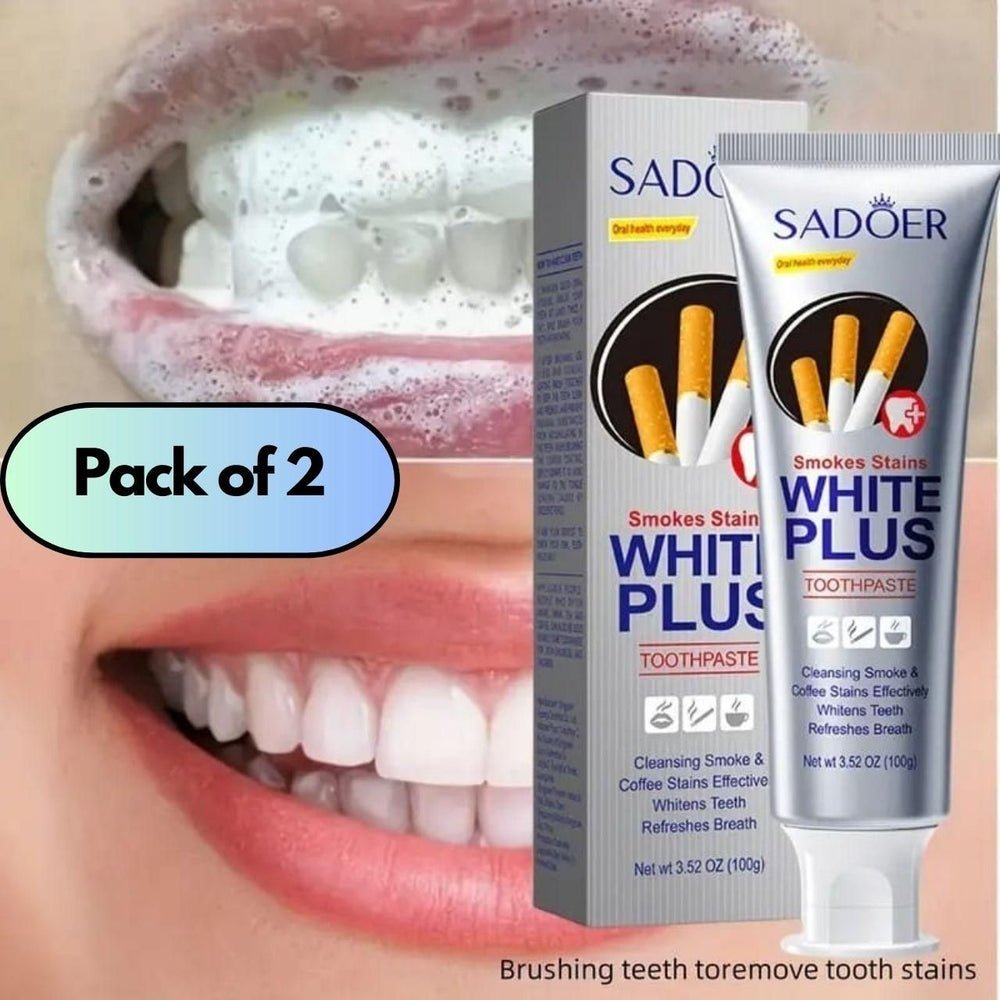 White Plus Toothpaste – Advanced Whitening & Protection | Buy 1 Get 1 Free