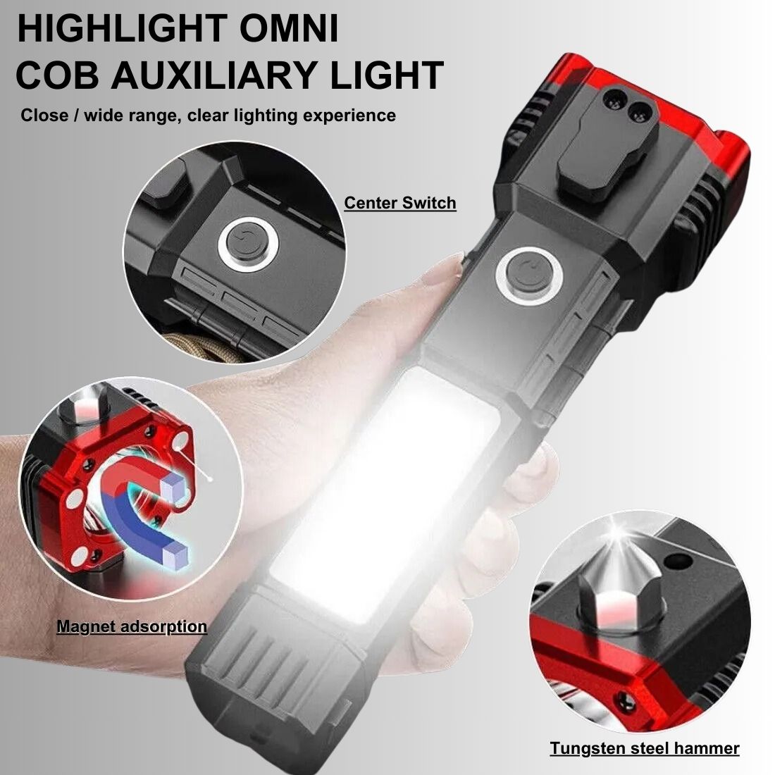 Portable Rechargeable Torch with Powerbank
